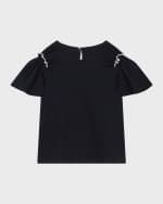 Image 2 of 2: Chloe Girl's Embroidered Logo-Print Top, Size 6-12