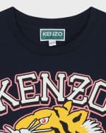 Image 3 of 4: Kenzo Boy's Tiger Graphic Logo-Print T-Shirt, Size 4
