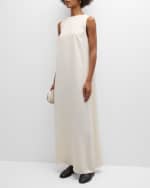 Image 5 of 6: Rohe Sleeveless Fluid Satin Maxi Dress