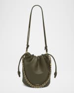 Image 1 of 6: Loewe x Paula’s Ibiza Flamenco Bucket Bag in Napa Leather with Chain