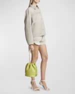 Image 2 of 6: Loewe x Paula’s Ibiza Flamenco Bucket Bag in Napa Leather with Chain