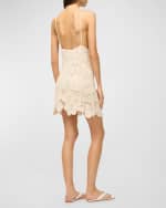 Image 2 of 3: STAUD Whimsy Cotton Crochet Sleeveless Mini Dress
