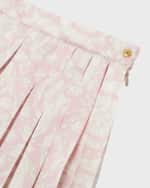 Image 3 of 5: Versace Girl's Barocco-Print Pleated Skirt, Size 4-6