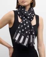 Image 2 of 3: Dolce&Gabbana Polka-Dot Silk Scarf