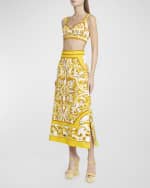 Image 2 of 7: Dolce&Gabbana Tailored Brocade Print Bra Top