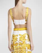 Image 5 of 7: Dolce&Gabbana Tailored Brocade Print Bra Top