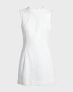 Image 1 of 2: Dolce&Gabbana Rachel Linen Mini Dress with Frayed Trim