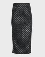Image 1 of 6: Dolce&Gabbana Polka-Dot Pencil Midi Skirt