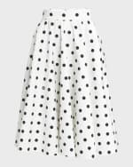 Image 1 of 6: Dolce&Gabbana Polka-Dot Circle Midi Skirt