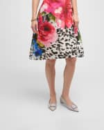 Image 2 of 6: Manolo Blahnik Maysale Croco Buckle Ballerina Flats