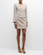 Image 5 of 6: Veronica Beard Roman Tweed Mini Skirt