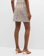Image 4 of 6: Veronica Beard Roman Tweed Mini Skirt