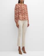 Image 2 of 6: Veronica Beard Ashlynn Floral Long-Sleeve Top