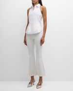 Image 2 of 6: Veronica Beard Harper Sleeveless Button-Front Top