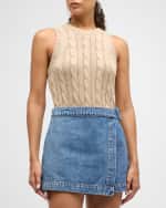 Image 1 of 5: Veronica Beard Jerrel Cable-Knit Tank Top