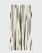 Image 1 of 5: Weekend Max Mara Finanza Pleated Knit Midi Skirt