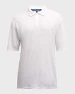 Image 2 of 6: Frescobol Carioca Men's Mello Linen Polo Shirt