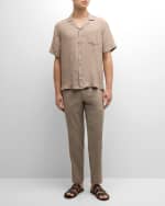Image 5 of 6: Frescobol Carioca Men's Angelo Linen Camp Shirt
