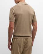 Image 3 of 6: Frescobol Carioca Men's Clemente Cotton Knit Polo Shirt
