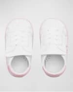 Image 2 of 3: Versace Girl's Logo-Print Leather Pre-Walkers, Newborn-12M