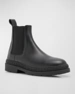Image 4 of 5: Versace Girl's Leather Chelsea Boots, Kids
