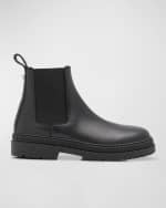 Image 1 of 5: Versace Girl's Leather Chelsea Boots, Kids