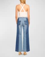 Image 2 of 4: Ramy Brook Vinnie Two-Tone Denim Jeans