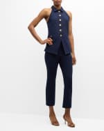 Image 2 of 7: Veronica Beard Orlinda Button-Front Vest