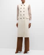 Image 2 of 6: Veronica Beard Hoxton Long Wool-Blend Vest