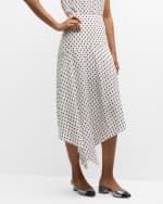 Image 2 of 6: Veronica Beard Rosemary Polka Dot Midi Skirt