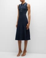 Image 5 of 6: Veronica Beard Meralda Sleeveless Pleated Midi Dress