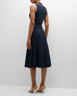 Image 3 of 6: Veronica Beard Meralda Sleeveless Pleated Midi Dress