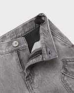 Image 3 of 5: Versace Boy's Washed Grey Cargo Pants, Size 4-6