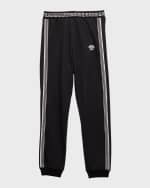 Image 1 of 3: Versace Boy's Greca Trim Striped Joggers, Size 8-14