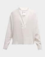 Image 1 of 6: Finley Elsa V-Neck Cotton Gauze Top