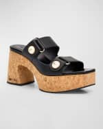 Image 5 of 6: Jimmy Choo Fayence Dual-Grip Platform Slide Sandals