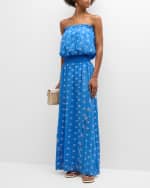Image 5 of 6: Ramy Brook Cynthia Embroidered Strapless Maxi Dress