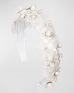 Image 1 of 3: Jennifer Behr Susanna Floral Silk Headband