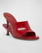 Image 5 of 6: Jacquemus Les Doubles Mules Patent Sandals