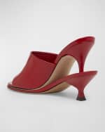 Image 3 of 6: Jacquemus Les Doubles Mules Patent Sandals