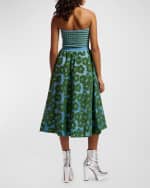 Image 3 of 5: Essentiel Antwerp Feast Two-Tone Floral Embroidered Midi Skirt