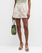 Image 2 of 6: Essentiel Antwerp Femano Broderie Anglaise Cotton Shorts