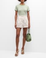 Image 5 of 6: Essentiel Antwerp Femano Broderie Anglaise Cotton Shorts