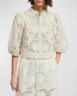 Image 2 of 5: Essentiel Antwerp Fuddie Broderie Anglaise Puff-Sleeve Shirt
