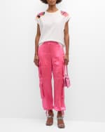 Image 5 of 6: Essentiel Antwerp Fequins Sequin-Embroidered Short-Sleeve Organic Cotton T-Shirt