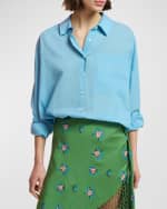 Image 2 of 4: Essentiel Antwerp Fummus Oversized Cotton Button-Front Shirt