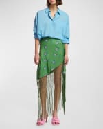 Image 4 of 4: Essentiel Antwerp Fummus Oversized Cotton Button-Front Shirt