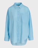 Image 1 of 4: Essentiel Antwerp Fummus Oversized Cotton Button-Front Shirt