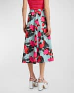 Image 3 of 4: Essentiel Antwerp Fyrtales Drawstring Floral Midi Skirt
