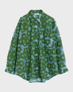 Image 1 of 4: Essentiel Antwerp Festivity Two-Tone Embroidered Cotton Shirt